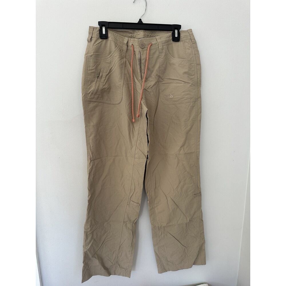 The North Face Women’s 10 Nylon Roll Pants Beige Drawstring Hiking Stow Pocket